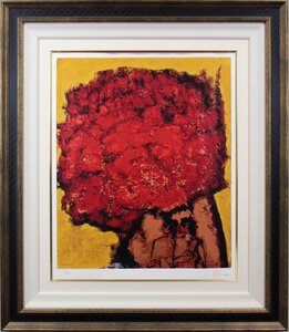 Art hand Auction Pintura de serigrafía de flores de Setsuko Migishi [Autenticidad garantizada] - Galería de Hokkaido, obra de arte, imprimir, pantalla de seda
