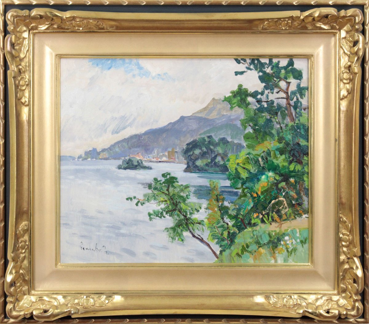 Peinture à l'huile du lac Toya de Nakamura Zensaku [authentique garantie] Peinture - Galerie Hokkaido, Peinture, Peinture à l'huile, Nature, Peinture de paysage