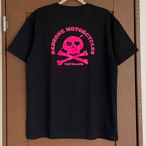 Tシャツ バイク オートバイ ドクロ レディース メンズ Lサイズ バックプリント かわいい おもしろ ティシャツ Tee