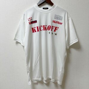 Number 半袖Tシャツ プラクティスシャツ Mサイズ ホワイト ポリエステル サッカー