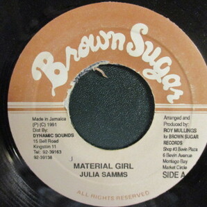 Julia Samms ： Material Girl 7'' / 45s (( ダンスホール / Reggae レゲエ ))(( 落札5点で送料当方負担の画像1