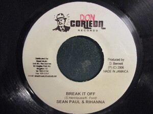 Sean Paul & Rihanna ： Break It Off 7'' / 45s (( ダンスホール Reggae レゲエ ))(( 落札5点で送料当方負担