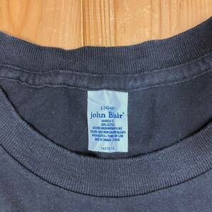 【デッドストック】ヴィンテージ John Blair ジョンブレア ブランクTシャツ カナダ製 無地 黒 シングルステッチ 半袖 新品未使用／ブラックの画像10