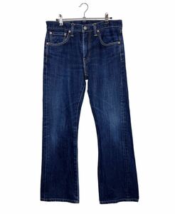 【良品】Levi's 527デニムパンツ インディゴブルー W31 ブーツカットフレア ヴィンテージ風 Vステッチ 黒カンヌキ／リーバイス