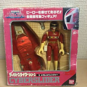 Редкий бандай электромагнитный Sentai Mega Ranger Cyber ​​Rider Series [Mega Red Ranger] Неиспользованная коробка продукта Сложнее
