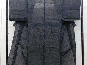 〔楽布〕P23984　昔の本麻能登上布　男物　古布古裂　k