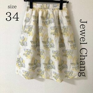 【Jewel Chang】フレアスカート　タックスカート　花柄スカート　ジュエルチェンジズ