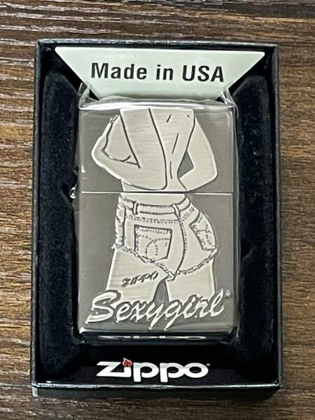 zippo Sexy Girl METAL セクシーガール 2015年製 筆記体 特殊加工品 メタル ケース 保証書