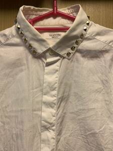  regular VALENTINO Valentino lock studs dress shirt white 38 NV3AB75C32U