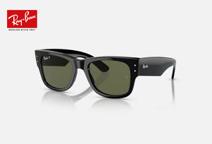 [ new goods ]Rayban RayBan RB0840sf-6283 MEGA WAYFARER sunglasses black frame black . green lens rb3530-3492