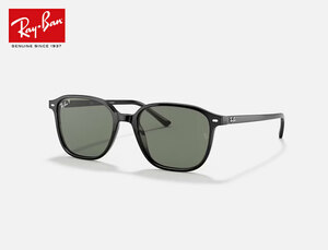 [ new goods ]Rayban RayBan RB2193f-8647 LEONARD sunglasses black frame black . green lens unisex rb2193f-8647