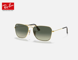 [ новый товар * бесплатная доставка ]Rayban RayBan RB3136-3472 CARAVAN солнцезащитные очки Gold рама золотой . серый линзы rb3136-3472