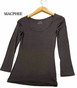 MACPHEE★マカフィー★トゥモローランド（1）薄地 コットン×レーヨン 無地 長袖 Tシャツ カットソー