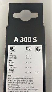 FIAT フィアット　500 (312) 　右ハンドル 　71778446 ＜F ワイパーブレードセット＞ 600MM ＋ 340MM 「BOSCH」 A300S 3397007300