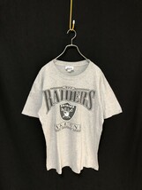 USA古着◆CSA NFL RAIDERS 半袖Tシャツ レイダース　ビッグロゴ_画像1