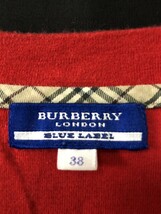 ◆BURBERRY BLUE LABEL バーバリー ブルーレーベル【ビッグロゴ】半袖Tシャツ 38　レッド　三陽商会_画像5