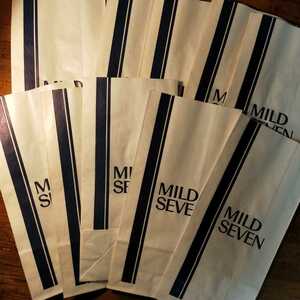 【送料無料】MILD SEVEN マイルドセブン 紙袋28枚セット（未使用 昭和レトロ 包装紙 事務用品 文房具 タバコ たばこ 煙草 雑貨 販促品）２