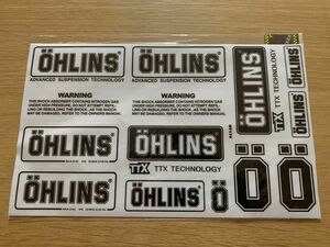 【新品】オーリンズ OHLINS ステッカー デカール ブラック ホワイト×ブラック