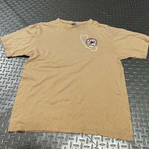 US 米軍放出品　Tシャツ　コヨーテ 　NAVAL CONSTRUCTION おしゃれ　XLARGE (INV Q59)