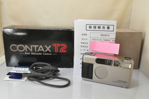 ★★極上品 CONTAX T2 D T2D 35mm Point & Shoot Film Camera 整備済み w/Box ♪♪#5568