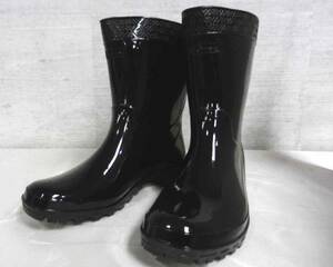 [ made in Japan ]oka Moto King PVC short half boots 24.5. rain, gardening 