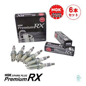 送料185円 NGKプレミアムRXプラグ 6本セット 1台分 出荷締切18時 トヨタ アルファード ヴィッツ ハイエース ハリアー 等全般 LFR6ARX-11P