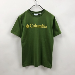 Columbia/コロンビア 半袖Tシャツ ビックロゴ グリーン サイズXS　キャンプ