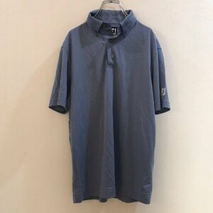 FJ/フットジョイ 半袖ポロシャツ ブルー水色 Mサイズ メンズ　ゴルフ