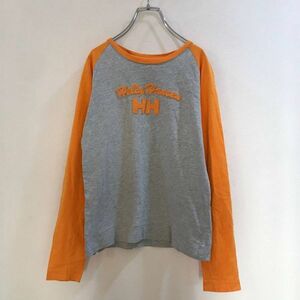 ラグラン★HELLY HANSEN/ヘリーハンセン 長袖 Tシャツ グレー オレンジ レディース M