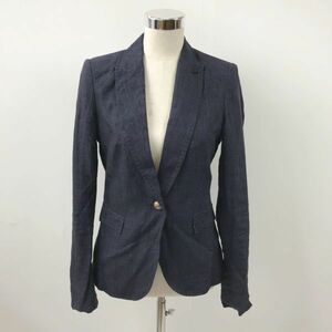 ZARA BASIC/ザラベイシック ジャケット リネン 麻 金ボタン テーラードジャケット サイズS レディース