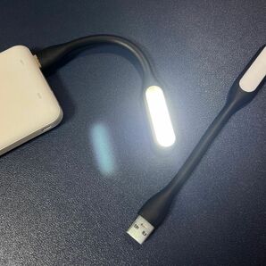USBライト　ポータブルライト（フレキシブルタイプ）ブラック1本