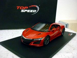 TOP SPEED Honda новая модель NSX 2015 1/18 миникар красный 