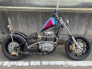 1977年式 XS650 リジットフレーム マグネトー点火 公認リジットフレーム レクトロンキャブ 前後ISR製ローター 前後ブレンボ製キャリパー