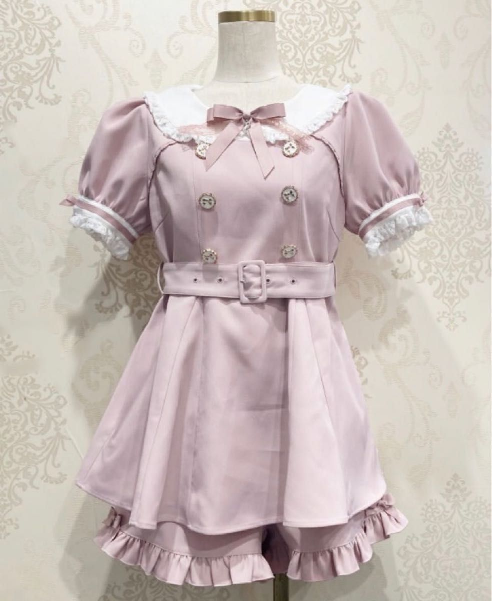 LIZLISAのトレンチ風セットアップ ピンク|PayPayフリマ
