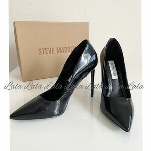 Steve Maddens tea b till nVala pumps lady's, pumps, pin heel, high heel, black, leather,23.5
