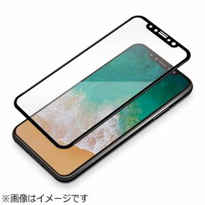 iPhoneXS/X用 フィルム ブラックフレーム ３D液晶全面保護 ブルーライト低減 液晶保護 PGA iJacket