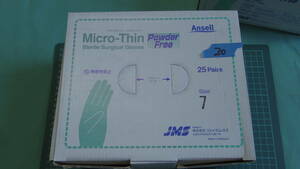 新品　JMS　手術用ゴム手袋　Micro-Thin マイクロ・シン　サイズ7　20枚　 医療機器　医療器具　手術 