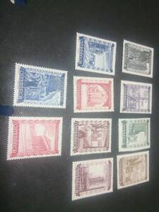 オーストリア 1948/53 寄付金付き切手 ３セット、未使用ヒンジ無し美品
