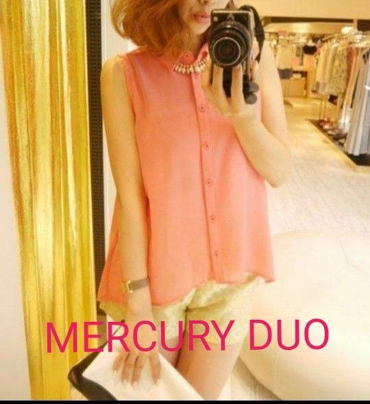 MERCURY DUO シフォンノースリBL　マーキュリーデュオ　ブラウス　ピンク 259