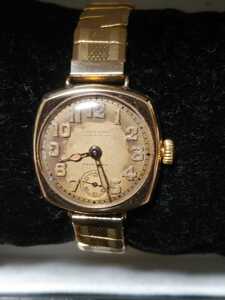 ULYSSE NARDIN K18YG Ulysse Nardin lady's wristwatch hand winding ogo tongue 