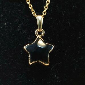 【魔除けの石】ブラックオニキスの五芒星、星の形のネックレスの画像10