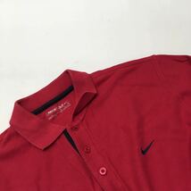 送料無料★NIKE GOLF ナイキゴルフ★長袖ポロシャツ 長袖Tシャツ★ゴルフウェア　ゴルフシャツ★メンズLサイズ★赤#50619sj132_画像2