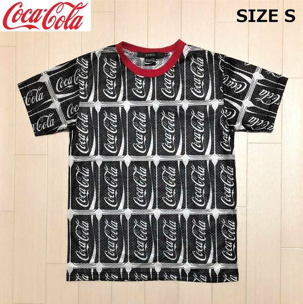 Coca-Cola × JOYRICH Collab Mesh T-Shirt コカ・コーラ × ジョイリッチ コラボ メッシュ Tシャツ サイズS ブラック×ホワイト 半袖 丸首