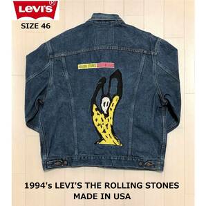 LEVI'S リーバイス THE ROLLING STONES ザ・ローリング・ストーンズ 1994's VINTAGE デニムジャケット Gジャン ジージャン サイズ 46