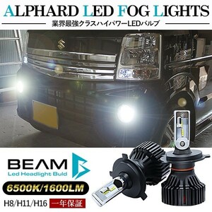 エブリィ ワゴン DA64W/DA17 LED フォグランプ H8/H11/H16 バルブ 6000K/16000LM/30W Philipsチップ