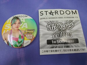 新品　スターダム　缶バッジくじ　WORLD WONDER RING STARDOM　飯田沙耶　Bタイプ　ドンキ　ゲオ限定品　格安処分　早い物勝ち