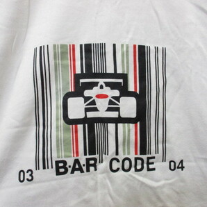 BAR HONDA BARホンダ ラグランTシャツ メンズXL LL 白Tシャツ レーシングシャツ スタッフシャツ F1 カーレースシャツ 05191の画像3