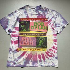 00s Bob Dylan and his band /Phil Lesh and his friends Summer Tour 2000年代 tie-dye T-shirt タイダイ 半袖 プリントTシャツ