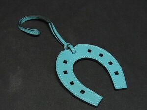 # ultimate beautiful goods # HERMES Hermes pado comb . bar vo- Swift horseshoe charm key holder turquoise blue group AL0392