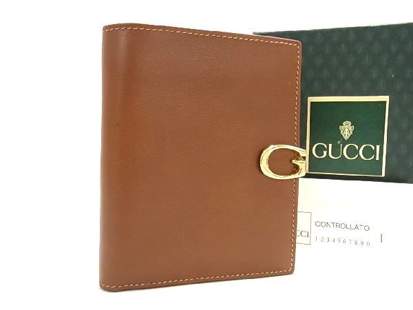 □新品同様□ GUCCI グッチ 035 2888 1845 0 レザー 二つ折り 財布